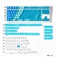 90+114 Hawaii Snow Mountain PBT+PC Semitransparent Backlit Cool Keycaps Set Screen Printing for Cherry MX Mechanical Keyboard